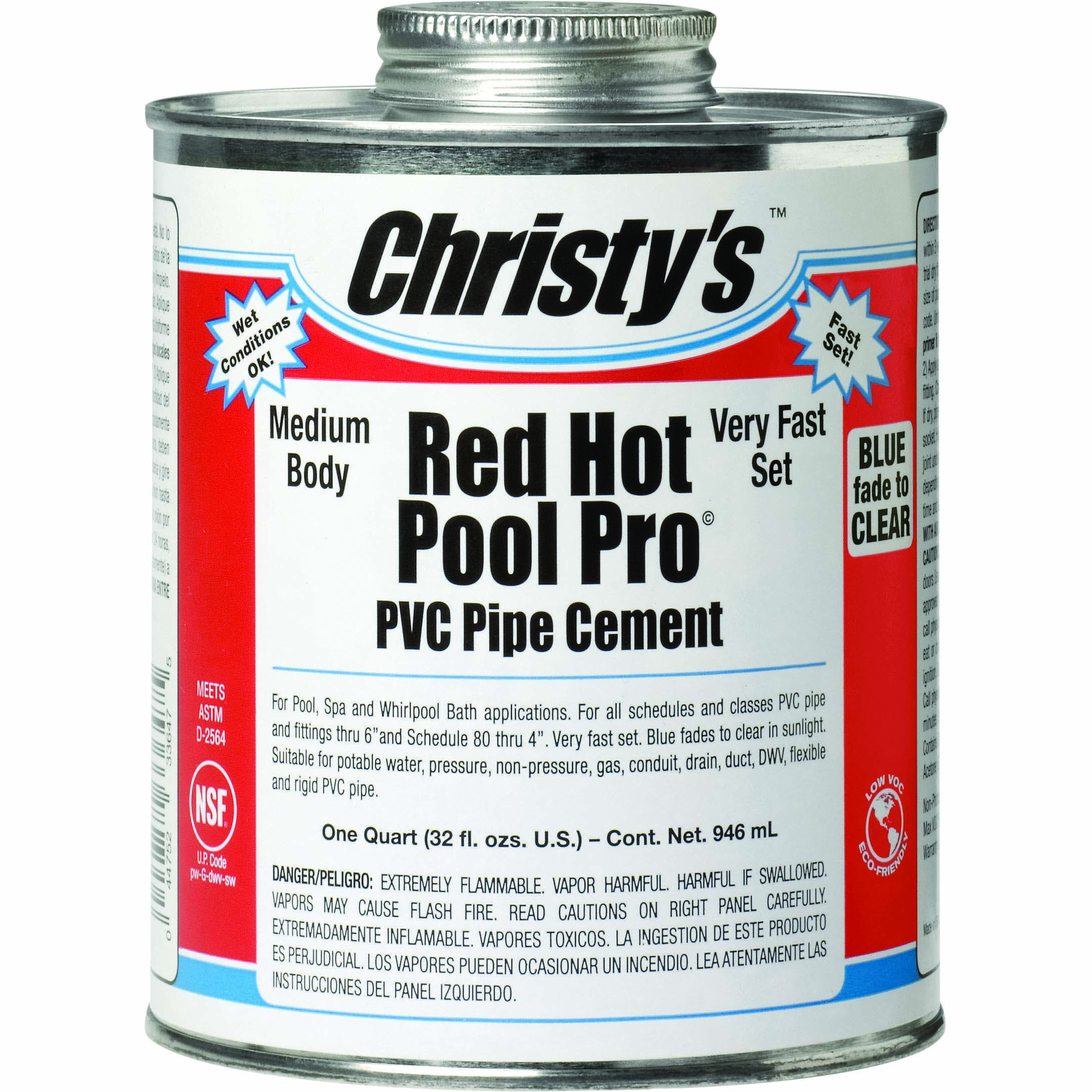 Red Hot Pool PVC Cement