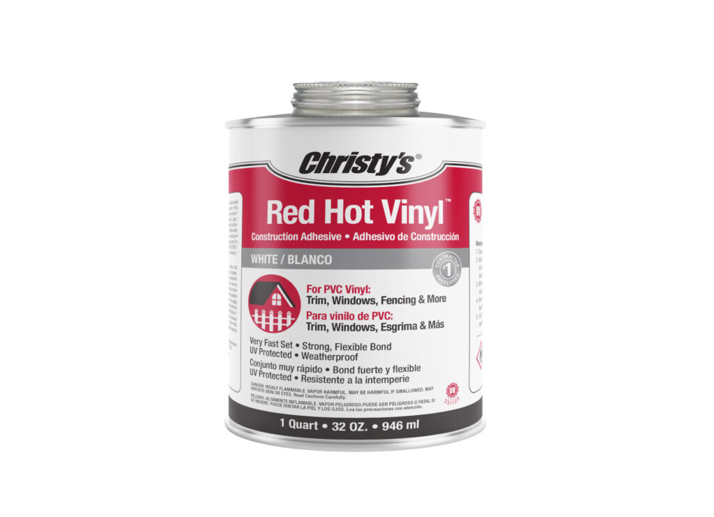 Red Hot White Vinyl Adhesive Christy's