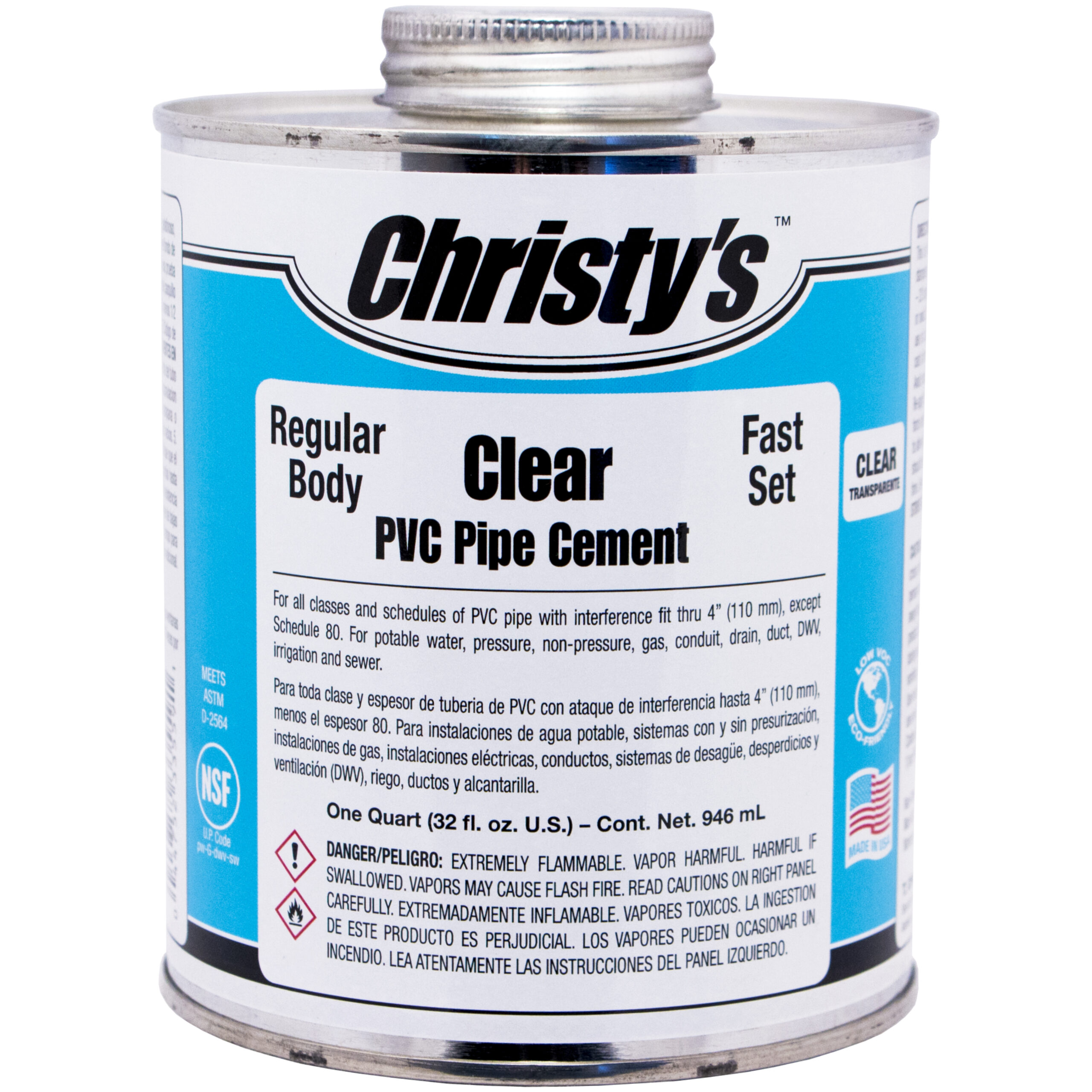 Clear Regular PVC Cement - Christy's
