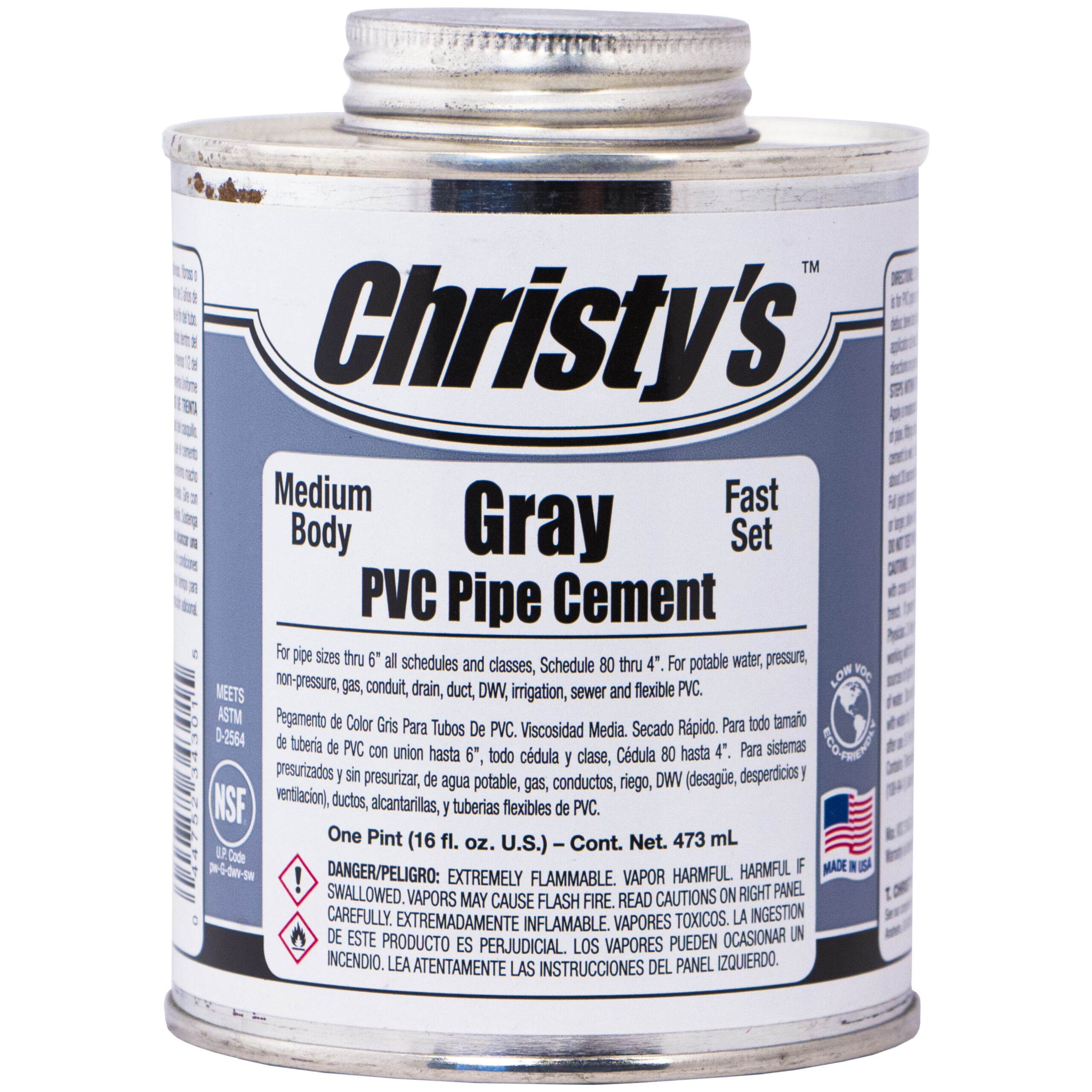 Gray Medium PVC Cement Christy's