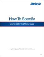 How to Specify Valve Identification Tags cover