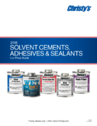 Solvents, Cements, Adhesives and Sealants price list cover